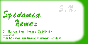 szidonia nemes business card