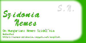 szidonia nemes business card